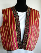 Weste Handarbeit Stickerei Boho Ethno Unisex Herren /Damen bunt gestreift Hippie