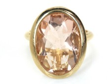 GOLDJUNGE69 * SOGNI D`ORO RING (19) FLUORIT OVAL MORGANIT FARBEN 7,5ct. 375er GE