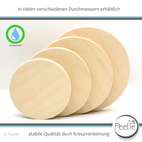 Holz scheibe birke - 1x, holz-scheibe