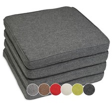 4er Set Stuhlkissen wasserdicht UV-lichtecht Auflage für Stühle Bänke Sitzkissen