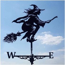 Wetterfahne Edelstahl Gartendekoration Windrichtung 50x30cm