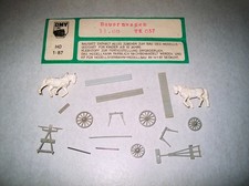 Zubehör-Bausatz Bauernwagen mit 2 Pferden, DMV, Spur H0