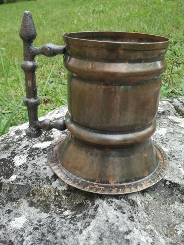 Römerkrug aus kupfer - aus, kupfer-silber