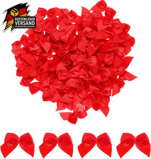 100 Satin-Schleifen 3x2cm für