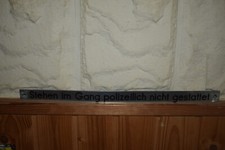 Altes Blechschild Straßenbahn,Stehen Im Gang Polizeilich Verboten,Original,Deko