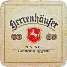 ALTER BIERDECKEL Brauerei Herrenhausen Privatbrauerei Gründung 1868 Bierfilze