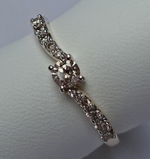 Champagner Brillant Ring aus