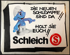 Vintage Aufkleber / Sticker - Schleich - Die neuen Schlümpfe sind da 17 x 13 cm