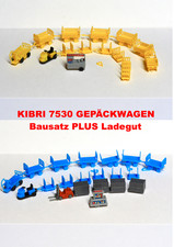 Kibri N 7530 Bausatz Gepäckwagen/Bahnsteigfahrzeuge PLUS über 250 Teile Ladegut