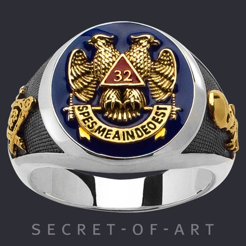 Freimaurer ring masonic 925 - ring,