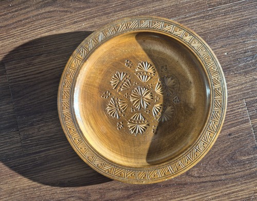 Vintage wandteller holz - wandteller,