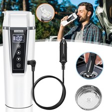 12v - 24v Wasserkocher für Auto, 450ml Elektrischer Reisewasserkocher Edelstahl