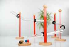 Kugelbahn Acryglas Holz Kugeln