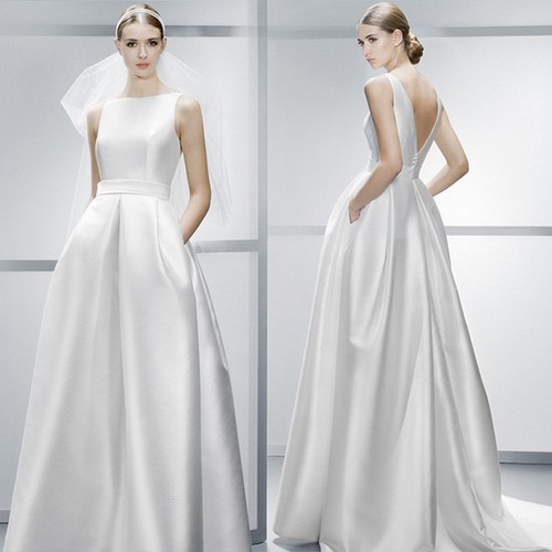 Luxus schlichtes brautkleid - luxus,