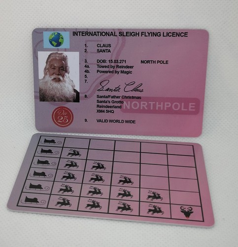 Weihnachtsmann flugschein - ,