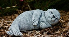 Steinfigur Robbe Seehund