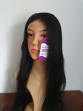 Dunkelbraun Perücke lace closure Echthaar/ wig indisches Echthaar