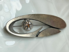 Brosche 925 Silber Bergkristall Sten & Laine Finnland