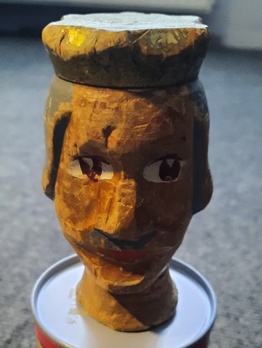 Handpuppenkopf könig holz - handpuppenkopf,