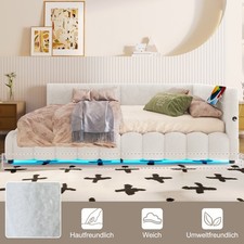 Daybett, 140*200cm Tagesbett, Schlafsofa, Bett mit Lattenrost (ohne Matratze),