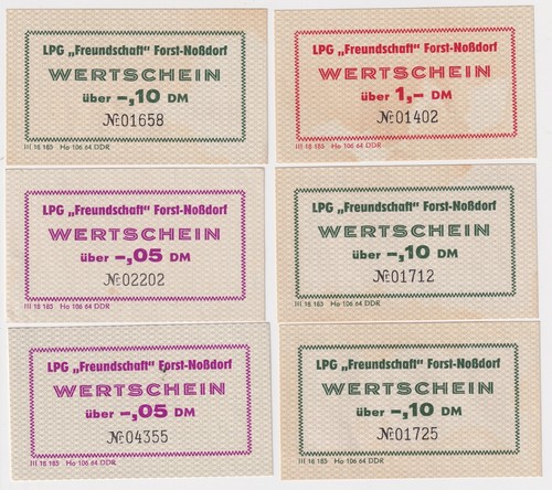 Banknoten 5pf bis - 5pf., mark