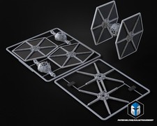 3D gedruckt - Star Wars Tie Fighter - Kit Karte - Vollfarbdruck