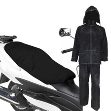REGENANZUG KOMPLETT MIT WASSERDICHTEM SATTELBEZUG MOTORRAD SCOOTER - GRÖßEN