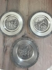 Wand Zinnteller mit Wein Motiven