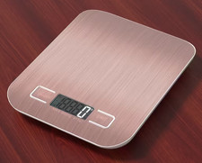 Küchenwaage * Edelstahl * LCD Anzeige * 5kg / 1g  * Elektronische Waage* rose´