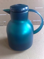 Emsa-Samba-Quick Press-Thermoskanne, Glaszylinder, Kunststoffgehäuse-petrol 1L.