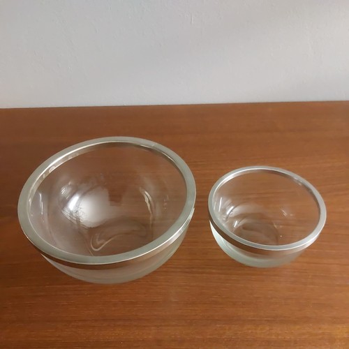 Vintage glasschalen mit - 2x,