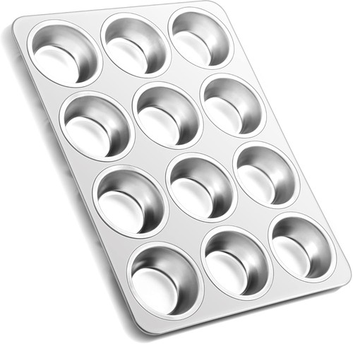 Edelstahl muffinblech 12er - edelstahl,