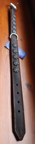 Halsband fettleder braun - fettleder,