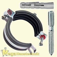 HT Rohrschellen mit Stockschraube und Dübel mit Mengenrabatt Abfluß Abwasser