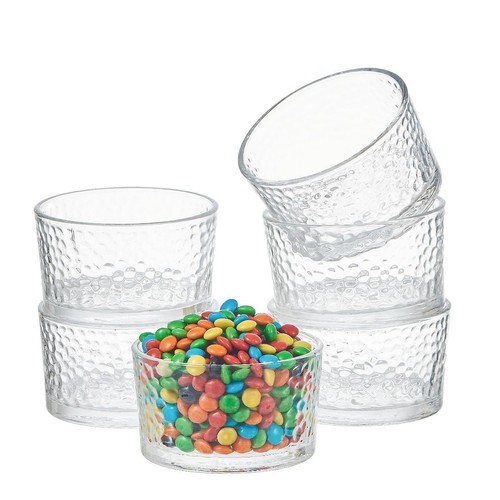 Gehämmerte glasschalen 6er - gehämmerte,