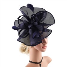 Damen Feder Blumen Fascinator Hut Hochzeit Tee Party Haarspange Kopfbedeckung