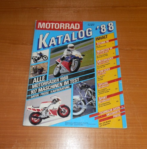 Motorrad katalog 1988 aus - motorrad,