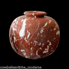 Vase IN Marmor Rot Frankreich Vase Herzstück Red Marble Classic Home Design