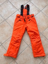 Skihose Thermo Hose Gr. 122 NEU Orange Winterhose Unisex Latzhose Schneehose