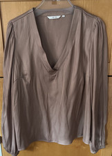 Cream Satinbluse Gr.38 Nougat