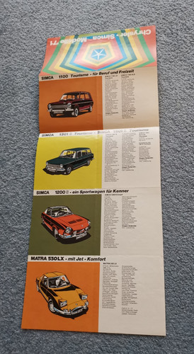 Chrysler simca modelle 1971 - simca,