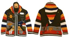 Peru Kinder Strickjacke grün