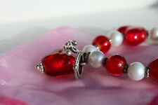 Armband Liebe ist Glück Spiegelburg Coppenrath Heart to Heart Glasherz rot weiß