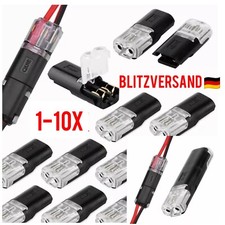 1-10x Auto Stecker Steckverbinder Steckverbindung 2 Polig Wasserdicht KFZ Kabel