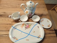 Rosenthal Selb-Bavaria Geschirr Balmoral, Kanne, Milchkännchen, Tasse, Teller