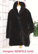 Hochwertige Designer WEBPELZ Jacke Gr. 48 50 52 braun schwarz ZEBRA Muster