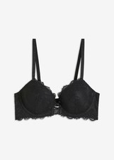 BH mit Spitze Gr. (95) C Schwarz Damen-Unterwäsche Bra Unterhemd Neu R-Ware*