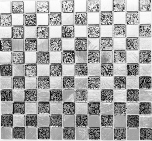 Mosaik fliese aluminium - fliese,
