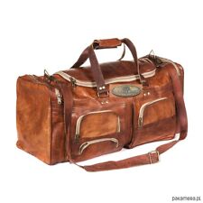 Neue Leder Herren Reisetasche Fitnessstudio Gepäck echt Vintage braun (riesig...