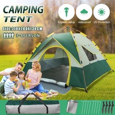 Camping Zelt Kuppelzelt 3-4 Personen Automatik Pop up Zelt Wurfzelt Wasserdicht